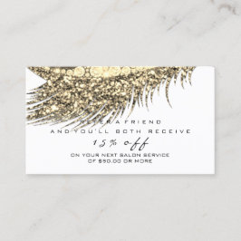 Salon Referenzkarte Gold Makeup Lash Weißes Makeup Empfehlungskarte
