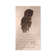 Salon Referenzkarte Kupfer Makeup Lash Friseur