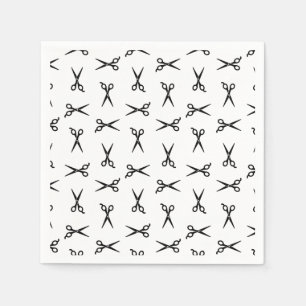 Salon Scissors Barbershop CUSTOM HINTERGRUNDFARBE Serviette