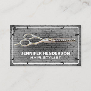 Salon Scissors Bridge Wall Lights Business Card Visitenkarte