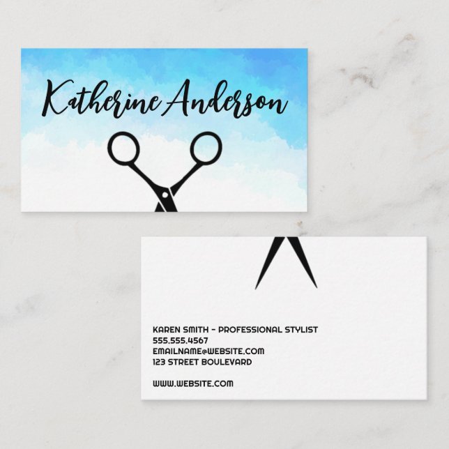 Salon Scissors | Frauenhair Visitenkarte (Vorne/Hinten)