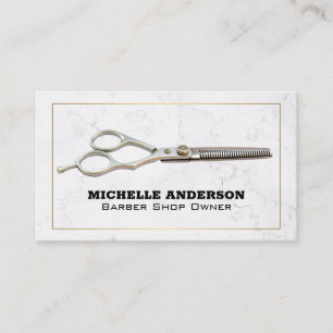 Salon Scissors Marmor Visitenkarte