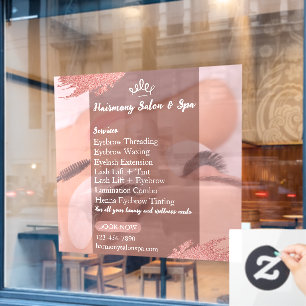 Salon Spa Wimpern Wimpernverlängerung Dienstleistu Fensteraufkleber