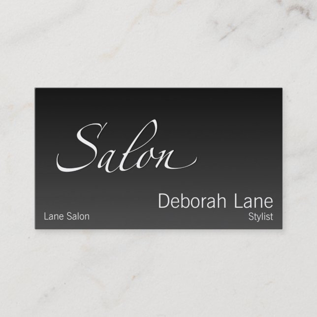 Salon-Steigungs-Dunkelheit Visitenkarte (Vorderseite)