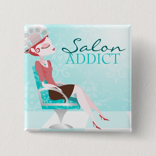 Salon-Süchtiger Quadratischer Button 5,1 Cm
