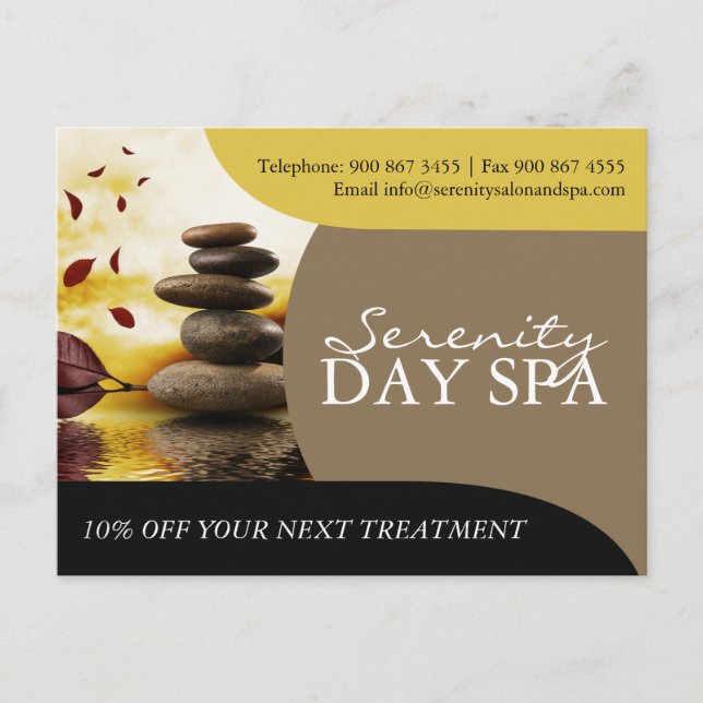 Salon und Wellness-Center Werbung Postkarte (Vorderseite)