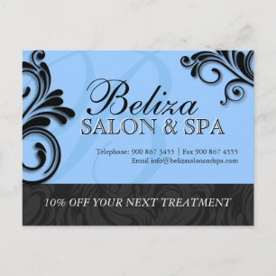 Salon und Wellness-Center Werbung Postkarte