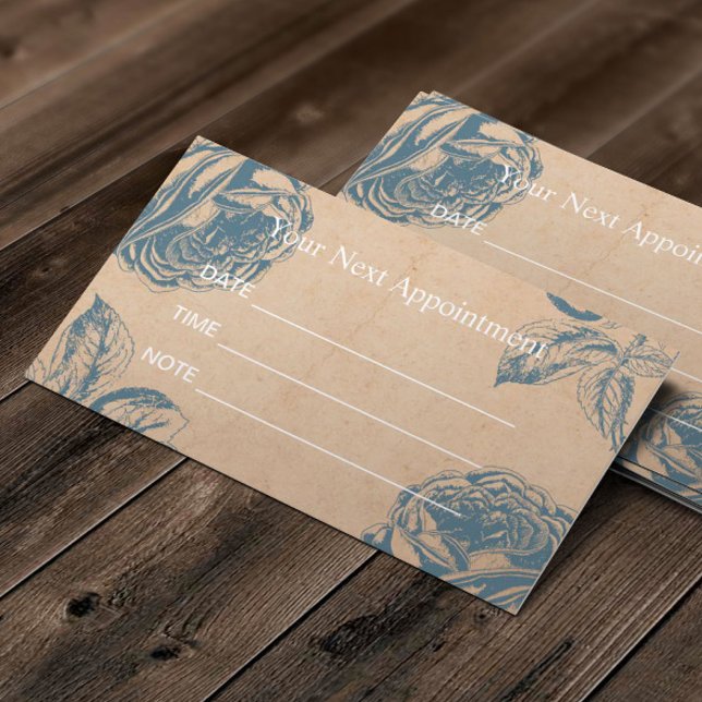 Salon Vintage Blue Rose Floral Rendez-vous (Créateur téléchargé)