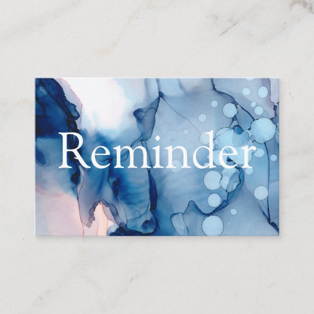 ** Salon & Wellness-Center Blue Chic Abstrakt Arti Terminkarte (Vorderseite)