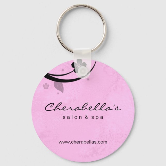 Salon Wellness-Center Blumenkettchen Geschenk wass Schlüsselanhänger (Vorderseite)