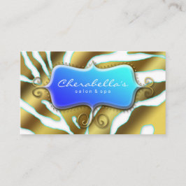 Salon Wellness-Center Business Card Retro Zebra Se Visitenkarte