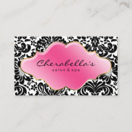 Salon Wellness-Center Business Card Rosa Blumenkos Visitenkarte