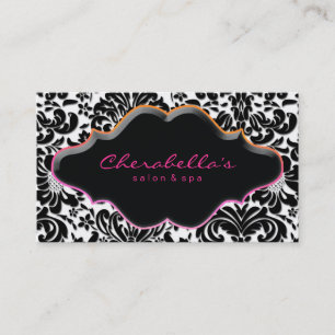 Salon Wellness-Center Business Card Rosa Orange El Visitenkarte
