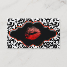 Salon Wellness-Center Business Card Rote Lippen au Visitenkarte