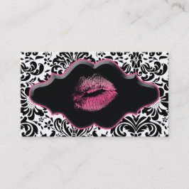 Salon-Wellness-Center-Geschäfts-Karten-Rosa-Lippen Visitenkarte