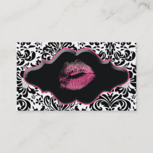 Salon-Wellness-Center-Geschäfts-Karten-Rosa-Lippen Visitenkarte