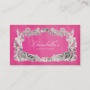Salon-Wellness-Center-Geschäfts-Karten-rosa mit Visitenkarte