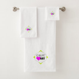 Salon-Wellness-Center-Logo-Handtuch Badhandtuch Set