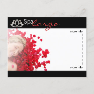 Salon Wellness-Center Massage - Leere Postkarte