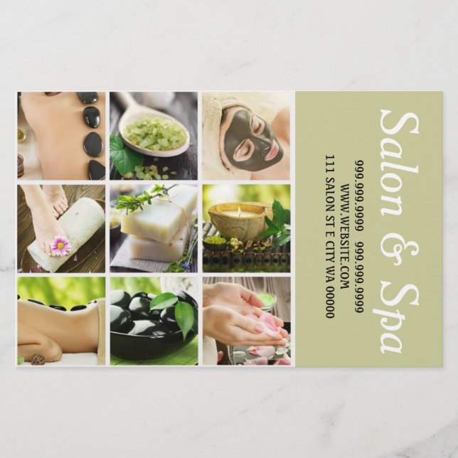 Salon Wellness-Center Nails Flyer Menü für Künstle (Vorne)