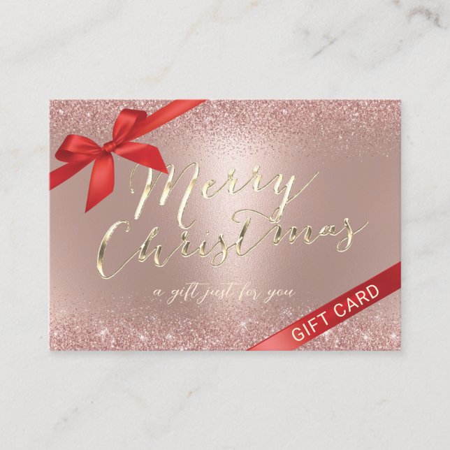 Salon & Wellness-Center Rose Gold Weihnachtsgesche Rabattkarte (Vorderseite)