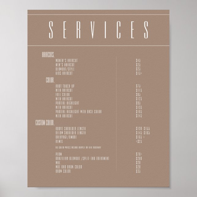 Salonpreise Poster (Vorne)