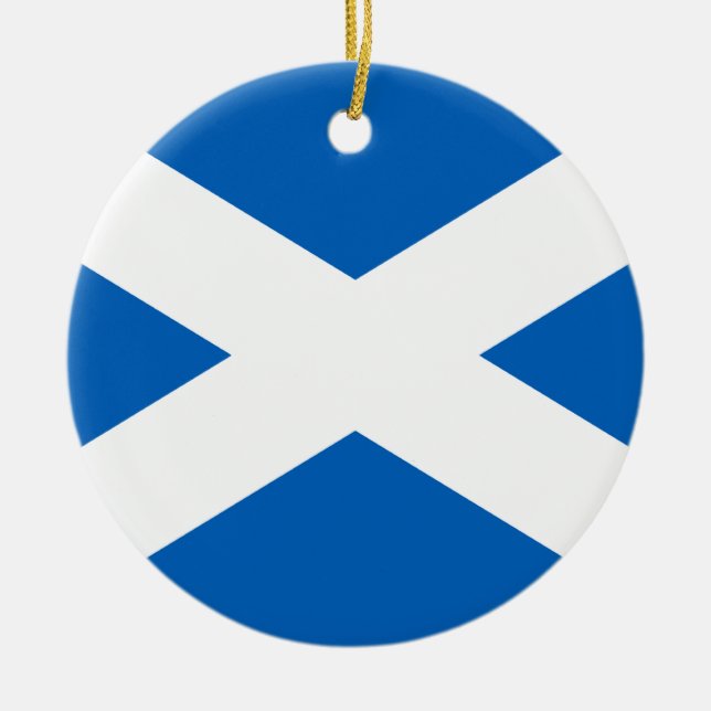 Salreifen ~ Flagge Schottlands Keramik Ornament (Vorne)