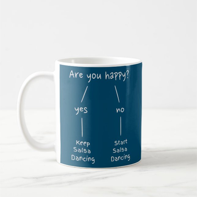 Salsa Dance Are You Happy Dancing Latin Dancer Kaffeetasse (Links)