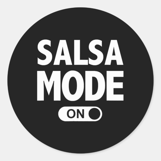 Salsa Dance Funny Dance Mode on Runder Aufkleber (Vorderseite)