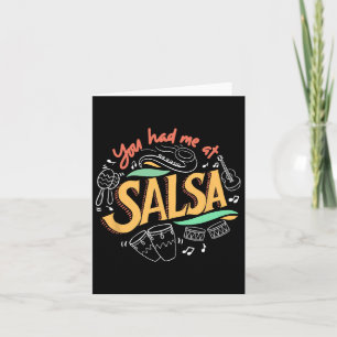 Salsa Dance Liebe Salsa Tanzabend Tanzvorführungen Karte