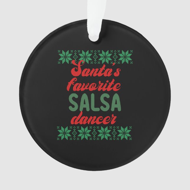 Salsa Dancer Ugly Weihnachtsgeschenk Ornament (Vorderseite)