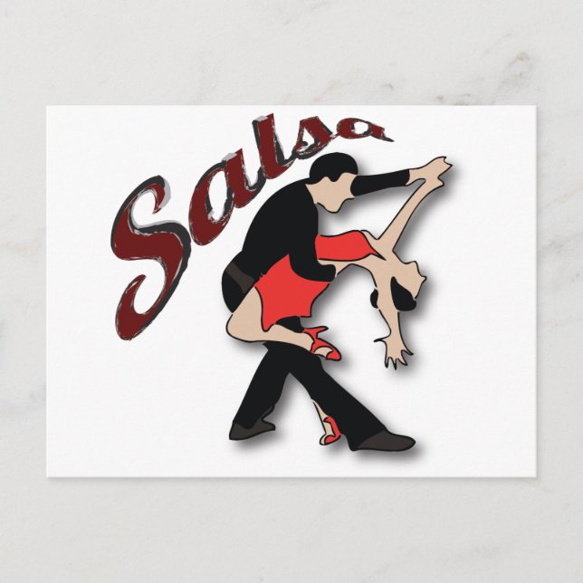 Salsa Dancers Postkarte (Vorderseite)