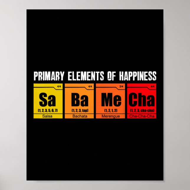 Salsa Dancing Salsa Bachata Merengue Dancer Poster (Vorne)