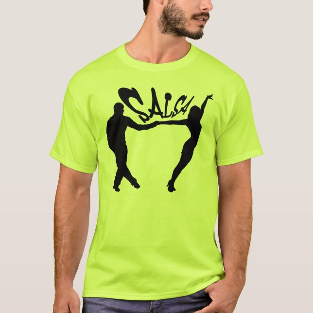 SALSA DANSANT LE T-SHIRT DE SALSERO ET DE SALSERA (Devant)