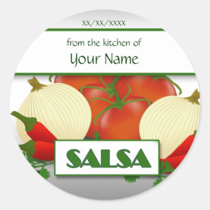 Salsa-Dosenetikett nach Maß Runder Aufkleber