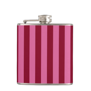 Salsa Flamingo Pink Streifen Flachmann