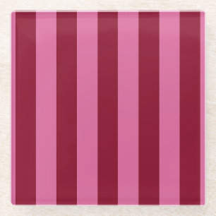 Salsa Flamingo Pink Stripe Glasuntersetzer