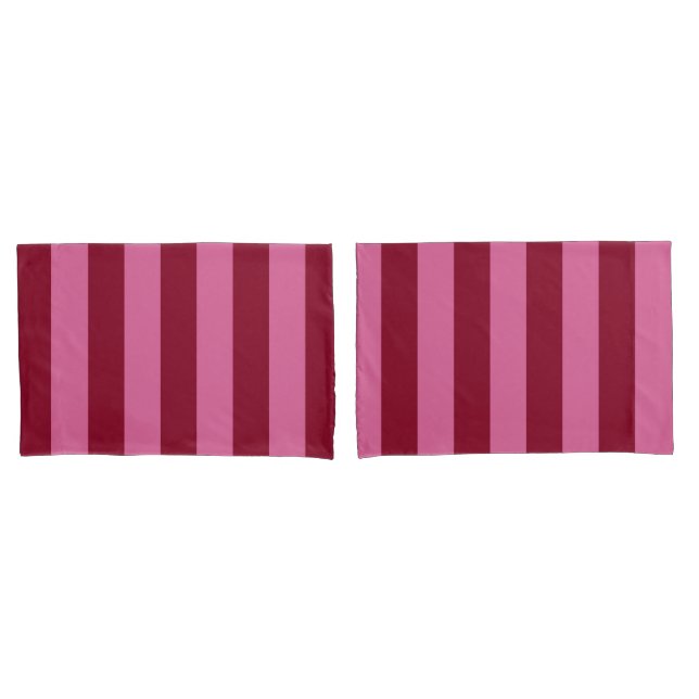 Salsa Flamingo Pink Stripe Kissenbezug (Vorderseite-Set)