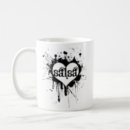 SALSA-HERZ-ENTWURF FÜR IRGENDEIN SALSERA ODER KAFFEETASSE