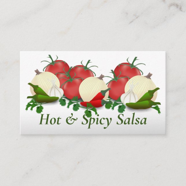 Salsa Hot Paprikaschoten Business Card Visitenkarte (Vorderseite)