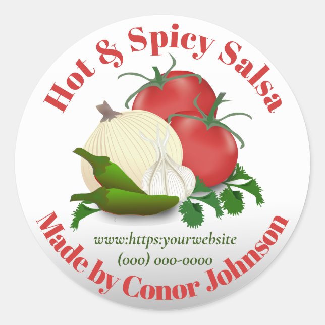 Salsa Hot & Spicy 3" Circle Sticker (Vorderseite)