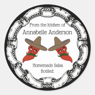 Salsa Label personalisieren Runder Aufkleber