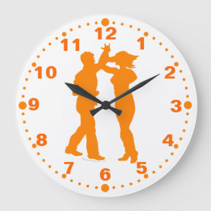 Salsa-lateinische Tanz-Drehbeschleunigungs-Wanduhr Große Wanduhr