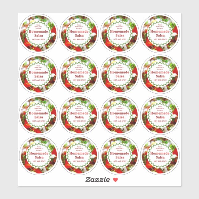 Salsa Maison De Votre Étiquette De Cuisine (Feuille)