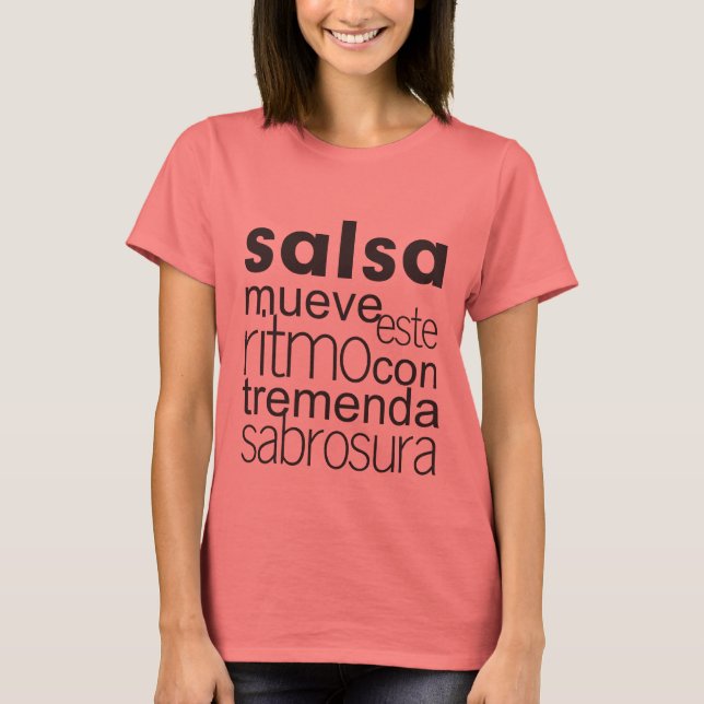 Salsa Mueve ritmo con tremenda sabrosura T-Shirt (Vorderseite)