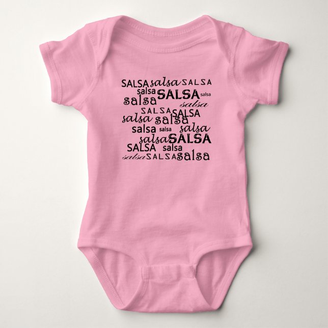 SALSA-Musterkörper für salsera oder salsero Baby Baby Strampler (Vorderseite)