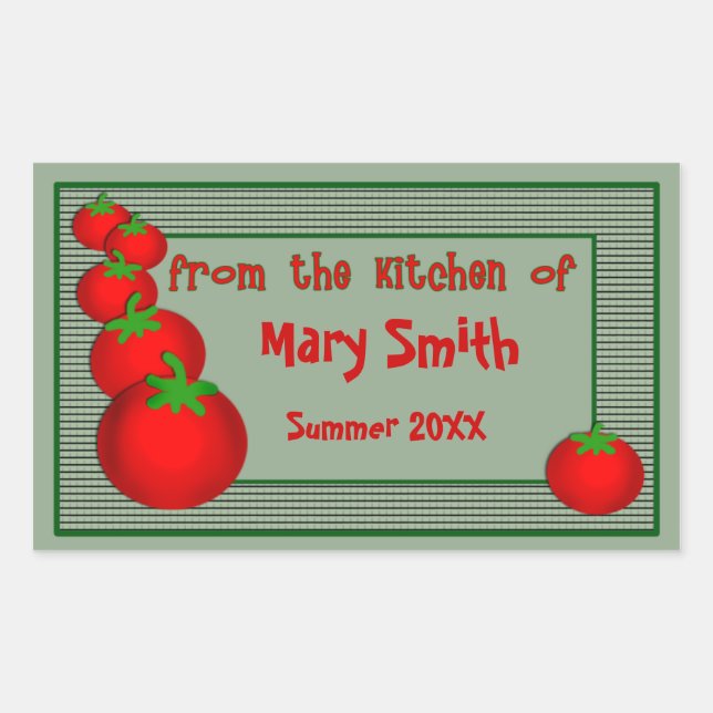 Salsa oder Marinara Sauce Labels Rechteckiger Aufkleber (Vorderseite)