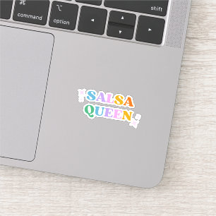 Salsa Queen niedlich moderne Typografie Retro Aufkleber