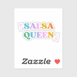 Salsa Queen niedlich moderne Typografie Retro Aufkleber