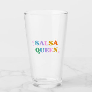 Salsa Queen typography bunt Retro modern Glas